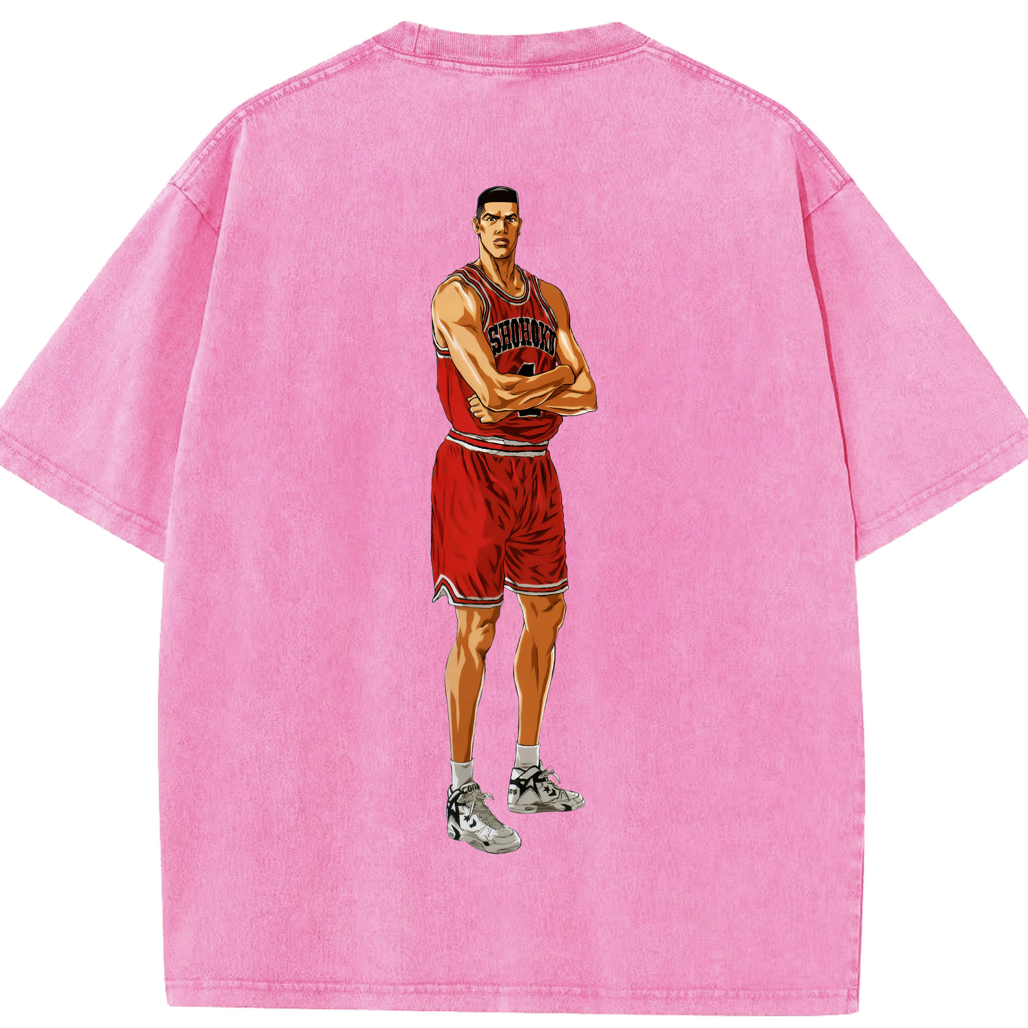 （画像用） SLAM DUNK／スラムダンク 綿100% ヴィンテージ風 半袖Tシャツ（背面プリント）